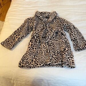 LEOPARD PRINT fleece sleepwear robe Victoria’s Secret